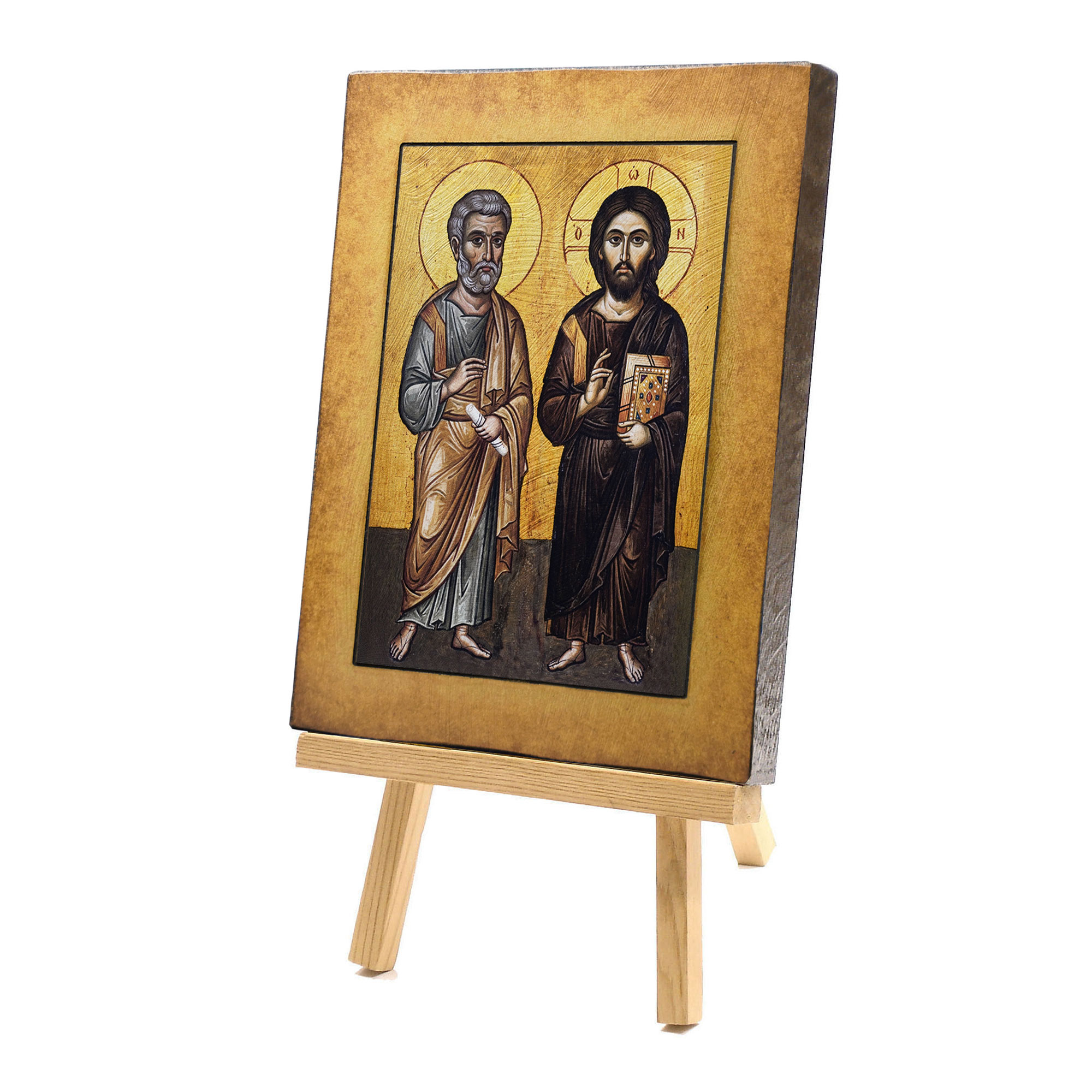 Ikona Święty Menas i Jezus Chrystus